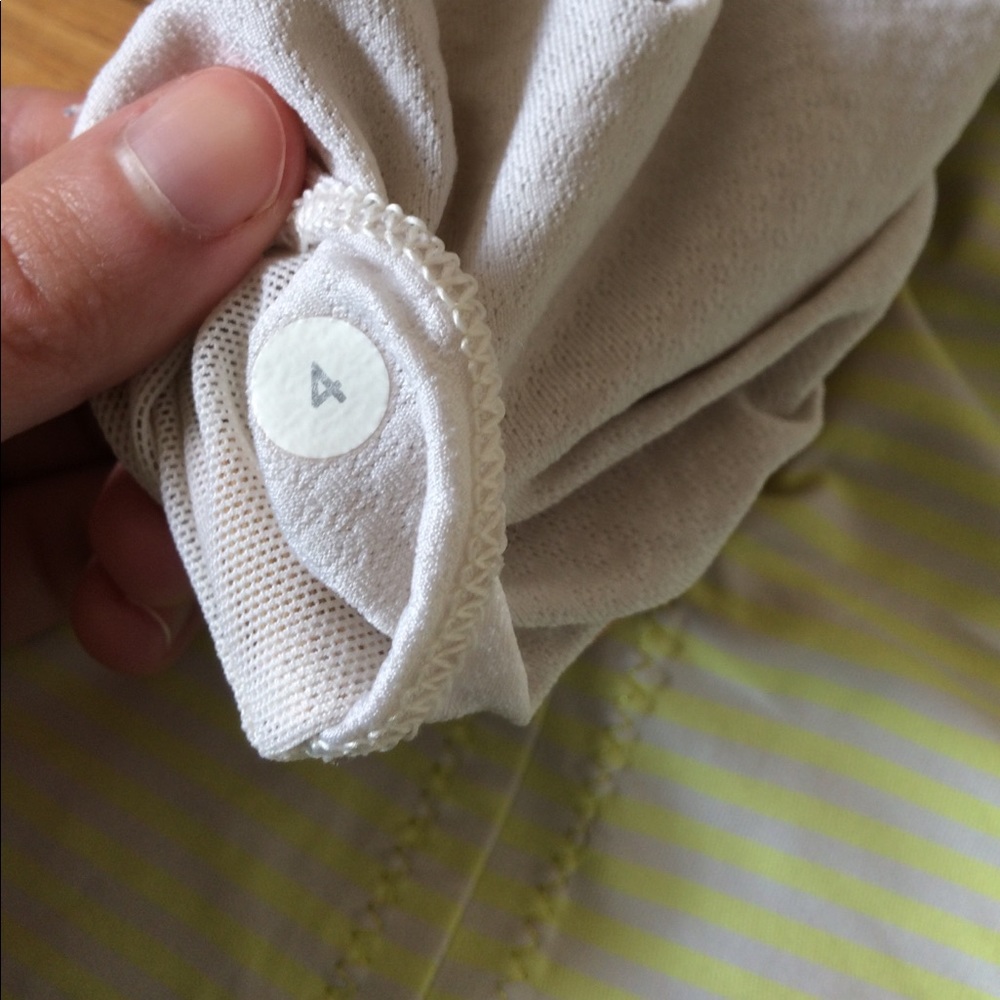 Lululemon Free to Be Tank Neon Yellow Stripe Sz 4 - Picture 7 of 9